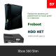 Консоль Xbox 360 Slim No HDD, БП, Джойстик, Шнуры  [FR]